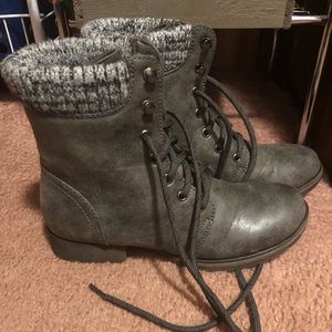 Charcoal grey JustFab boots